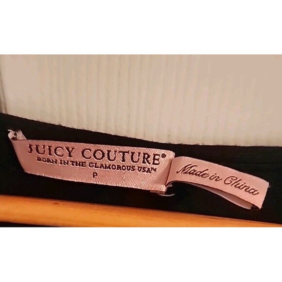Juicy Couture Black Mini Dress Size P Wimsigoth Y2k Velvet Waist Boho - Picture 4 of 8